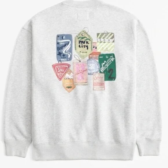 Abercrombie and Fitch Apres Ski Club Crewneck Sweatshirt Small viral - Picture 3 of 6